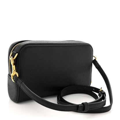 Christian Dior Grained Calfskin Caro Double Pouch Black 3 of 10