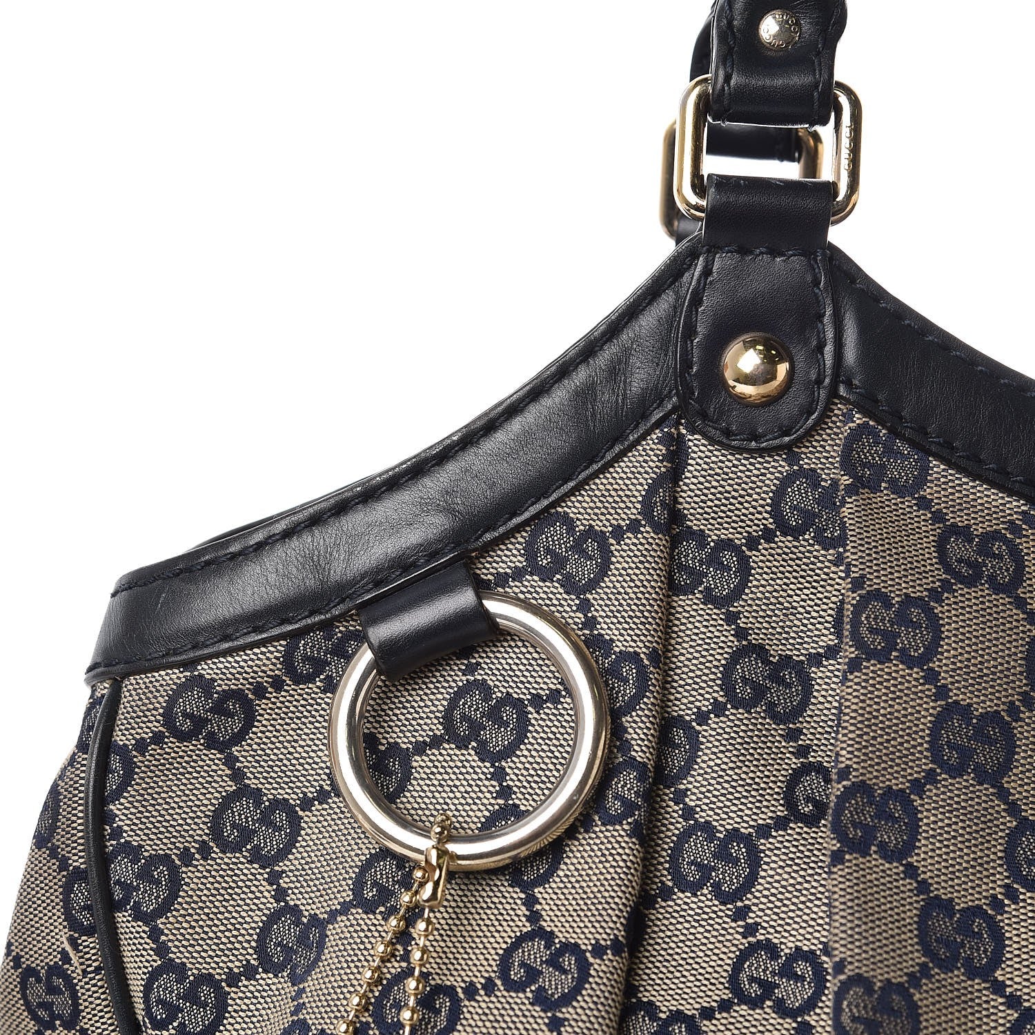 Gucci Monogram Calfskin Large Sukey Tote Beige Blue 11 of 23