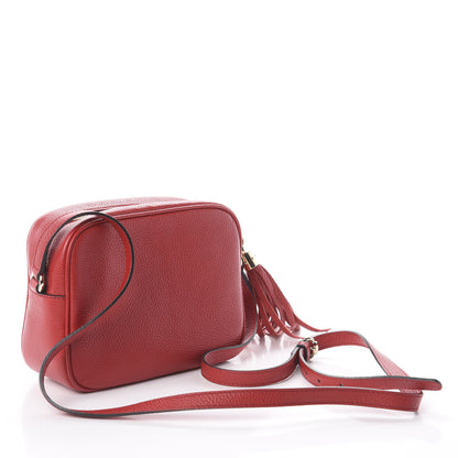 Gucci Pebbled Calfskin Small Soho Disco Bag Tabasco Red 2 of 8