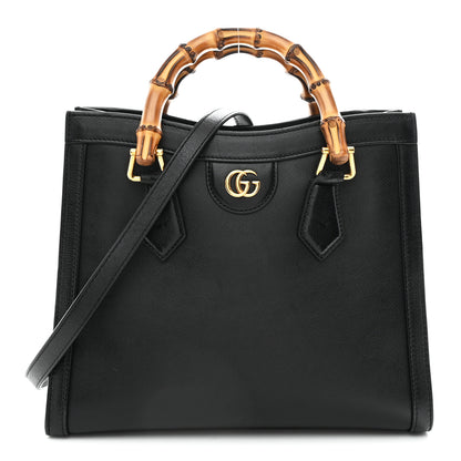 Gucci Calfskin Small Diana Tote Bag Black Yellow Fluo 1 of 21
