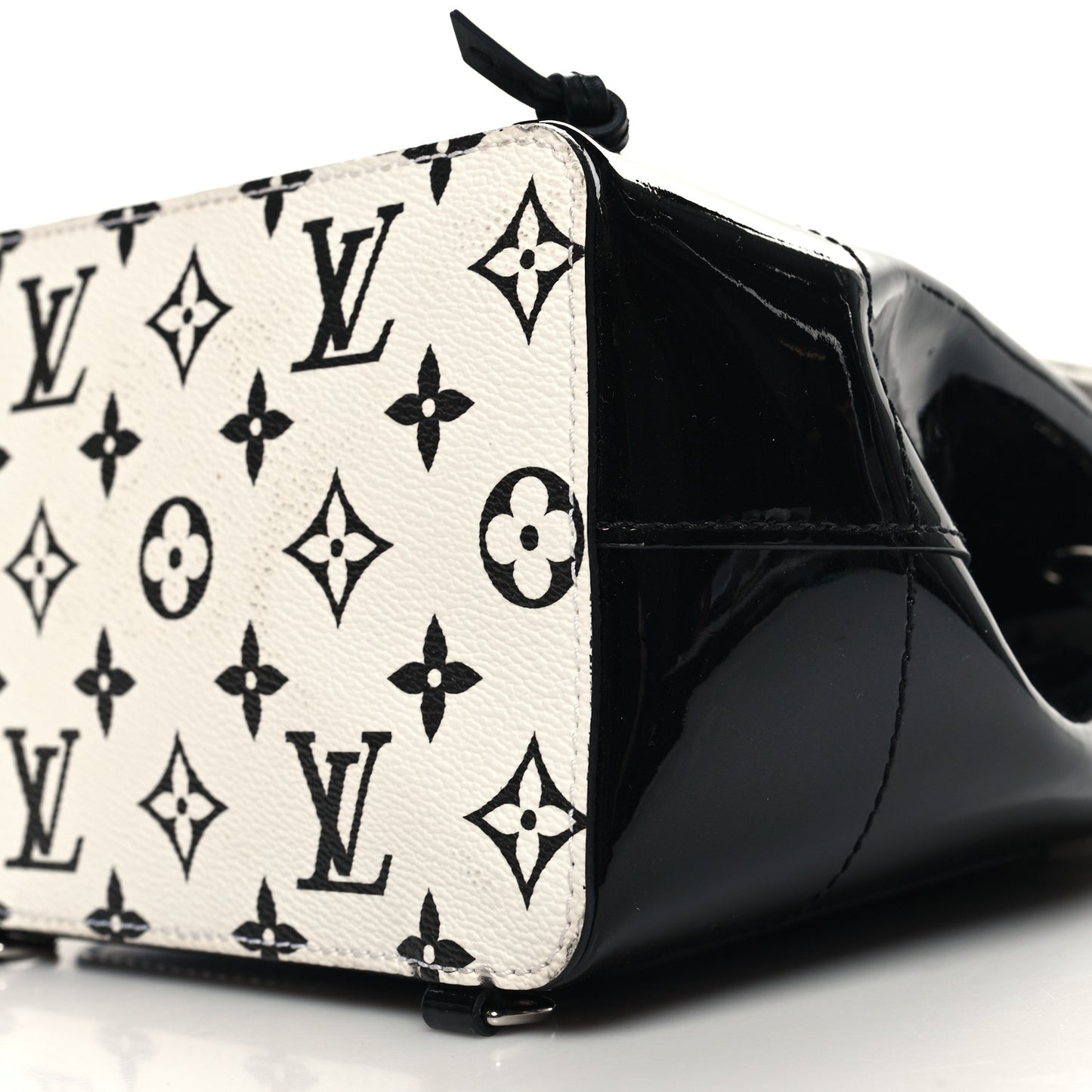 Patent Monogram Hot Springs Backpack Black White