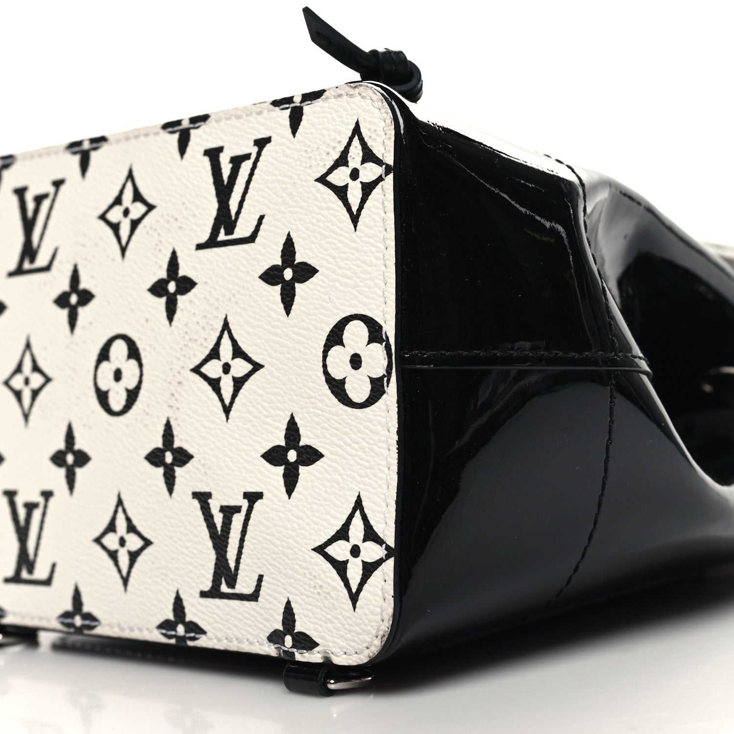 Louis Vuitton Patent Monogram Hot Springs Backpack Black White 9 of 10