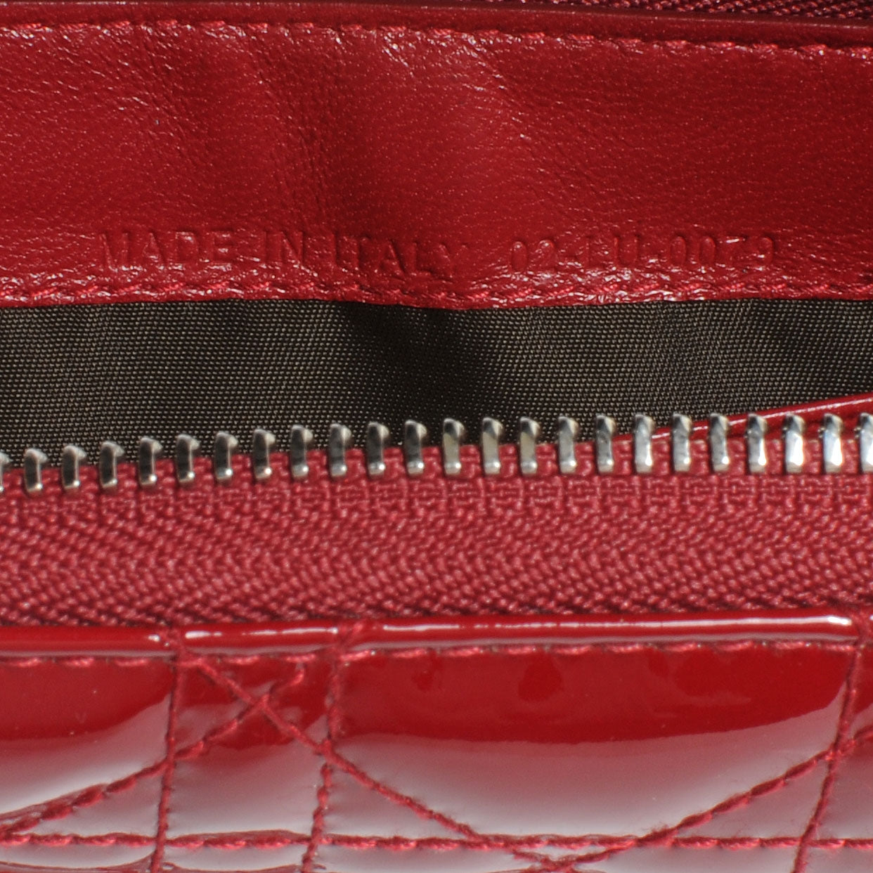 Christian Dior Patent Cannage Lady Dior Continental Wallet Red 7 of 8