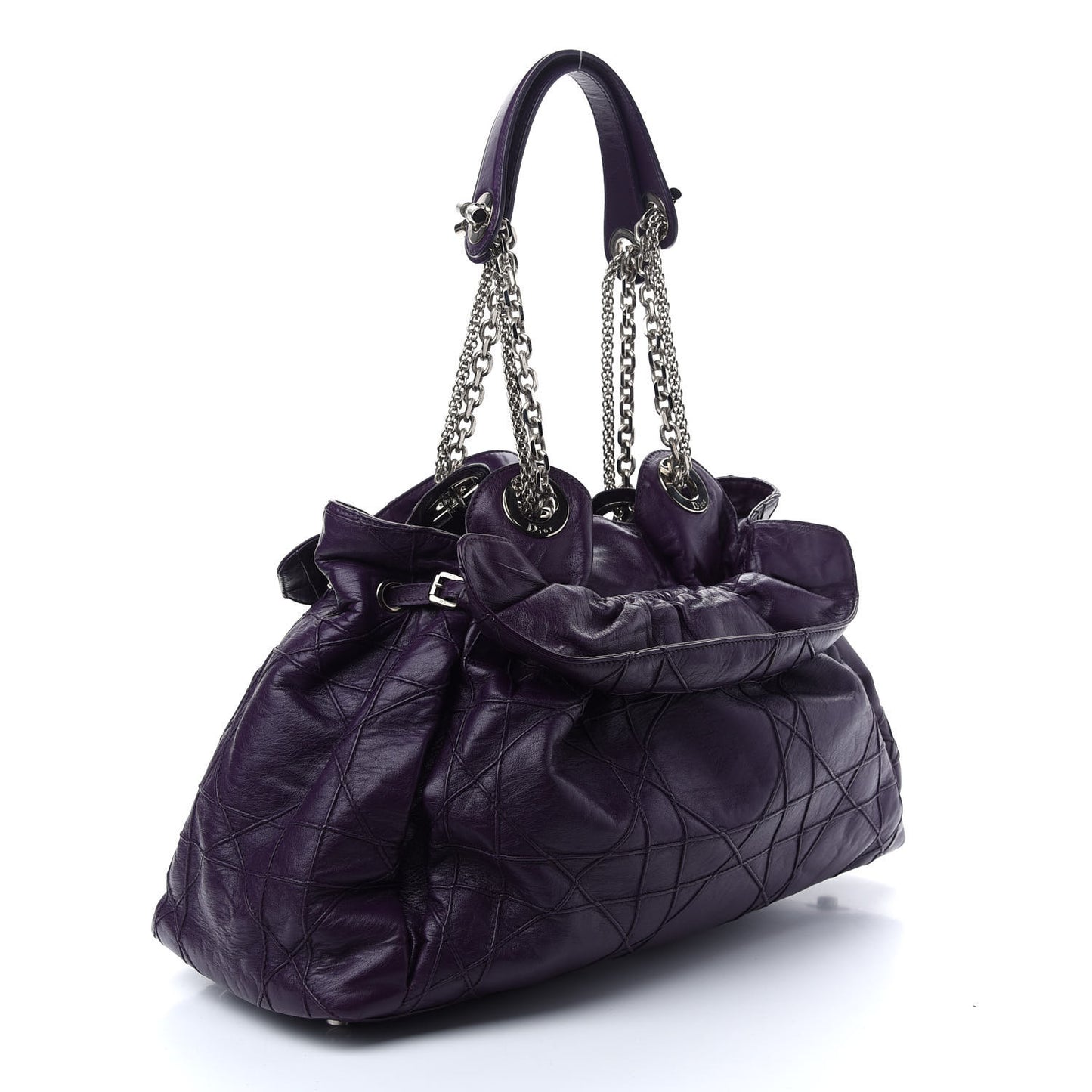 Lambskin Cannage Medium Le Trente Tote Purple