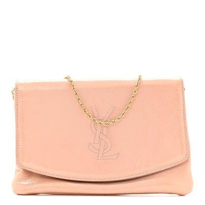 Saint Laurent Patent Calfskin Belle de Jour Chain Clutch Pink 1 of 17