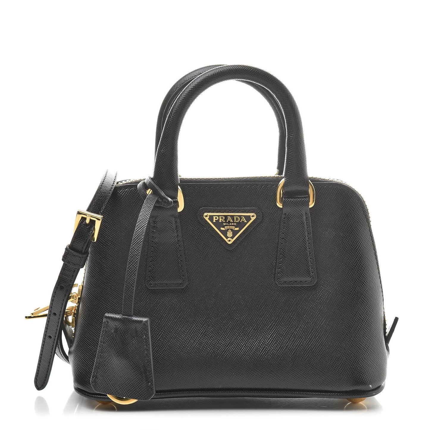 Saffiano Lux Mini Promenade Tote Black