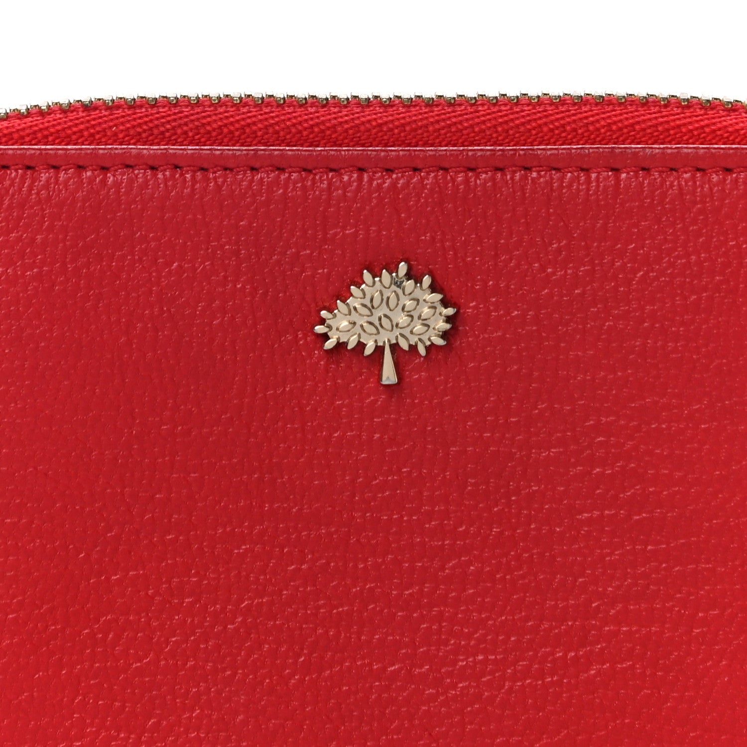 Mulberry Small Classic Grain Compact Zip Wallet Red 7 of 11