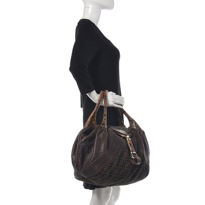 Fendi Zucca Nappa Nuvolata Vitello Tortuga Spy Tobacco Moro 2 of 17