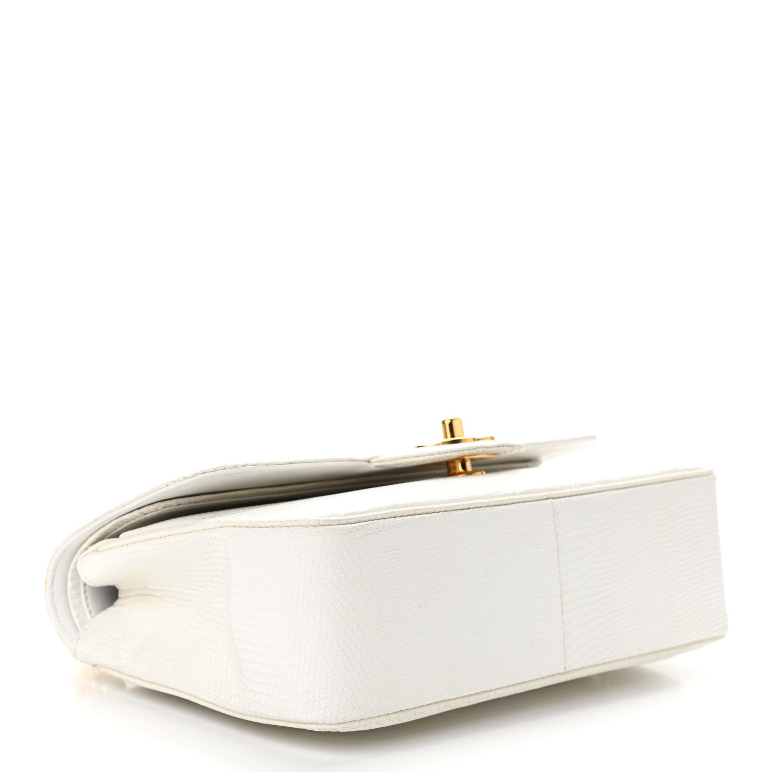Chanel Lizard Small Double Flap White 3 of 10