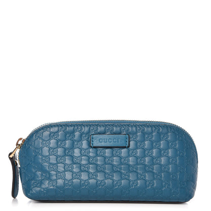 Gucci Soft Microguccissima Cosmetic Case Deep Cobalt 1 of 9