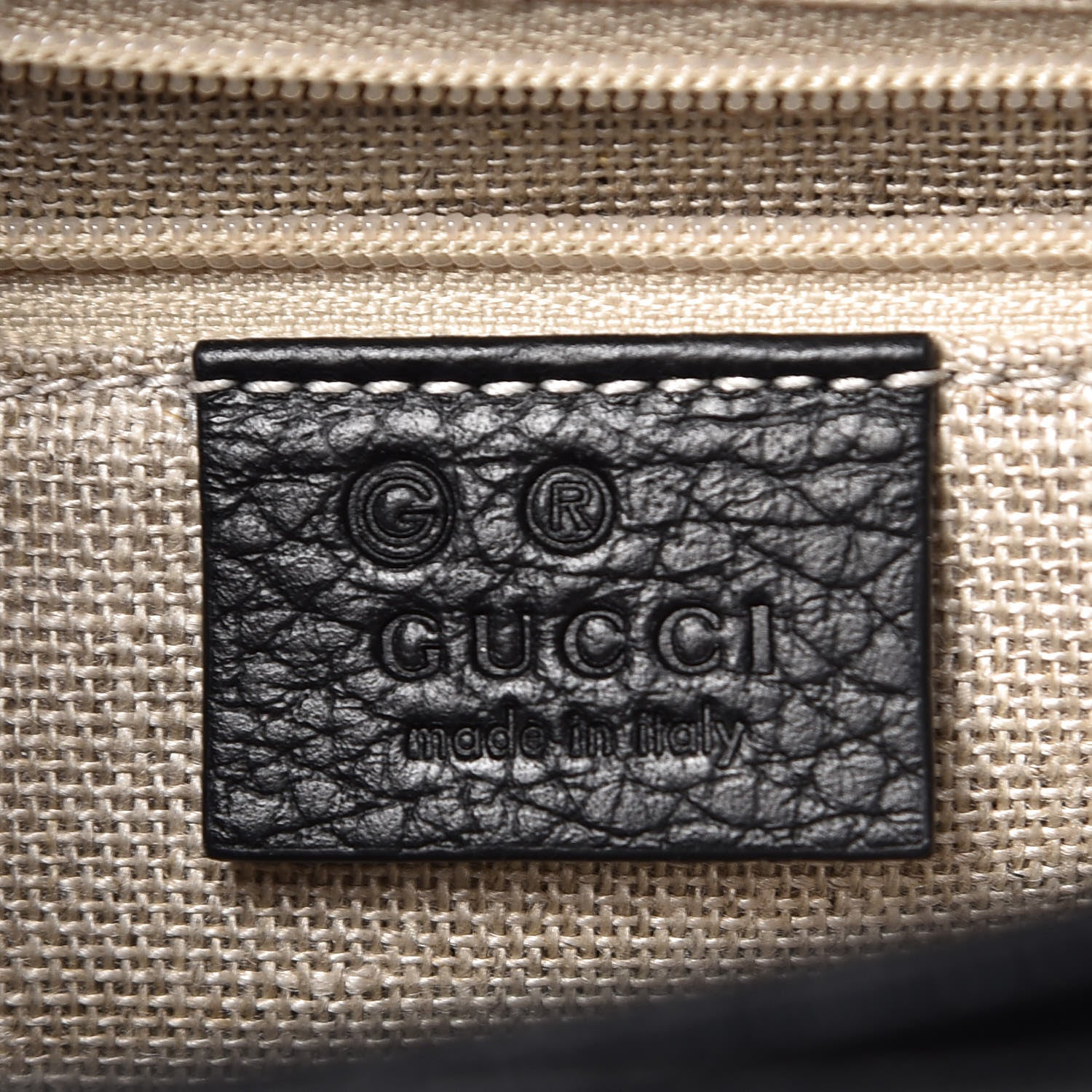 Gucci Dollar Calfskin Interlocking G Top Handle Shoulder Bag Black 8 of 9