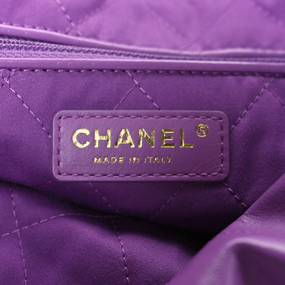 Chanel Shiny Calfskin Quilted Chanel 22 Purple 6 of 10