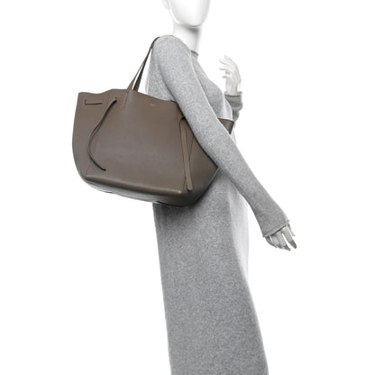 Celine Soft Grained Calfskin Small Belt Cabas Phantom Taupe 2 of 10