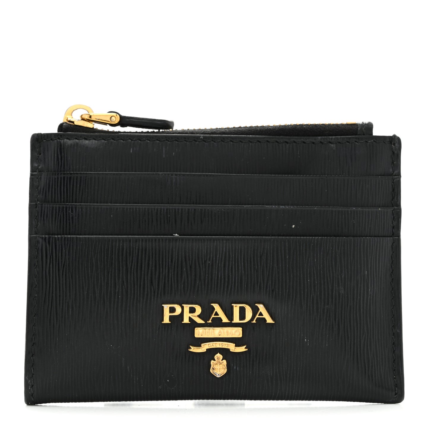 Vitello Move Zip Top Card Holder Wallet Black