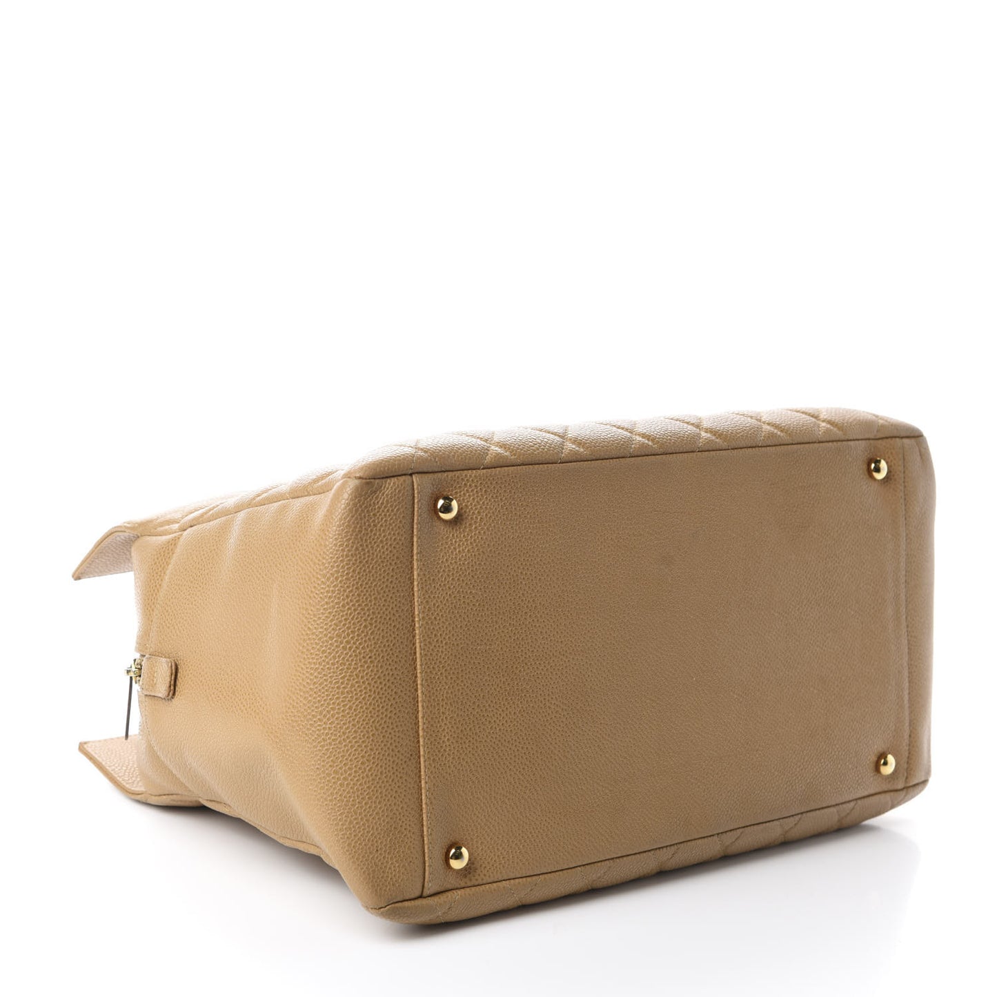 Caviar Quilted Grand Timeless Tote GTT Beige