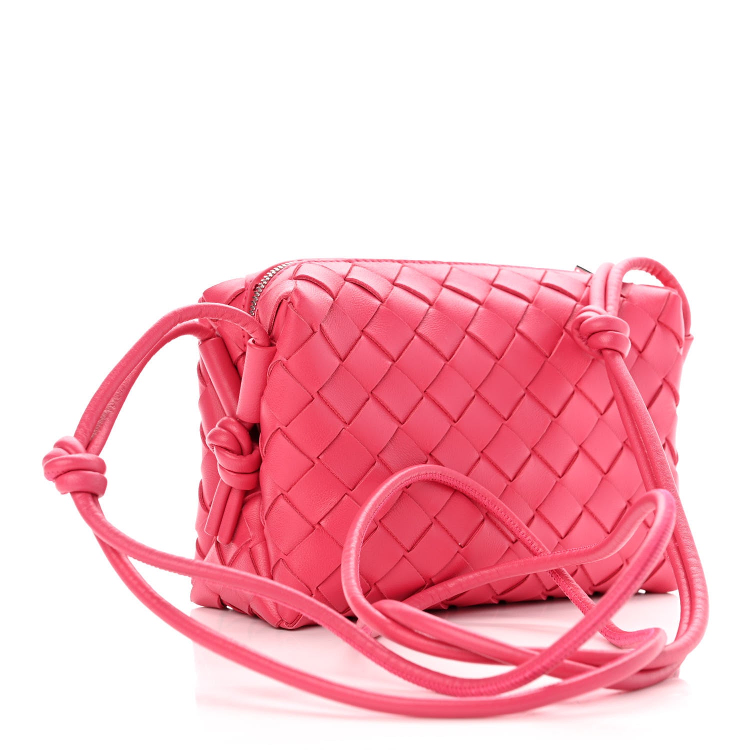 Bottega Veneta Nappa Intrecciato Mini Loop Camera Bag Cranberry 3 of 8