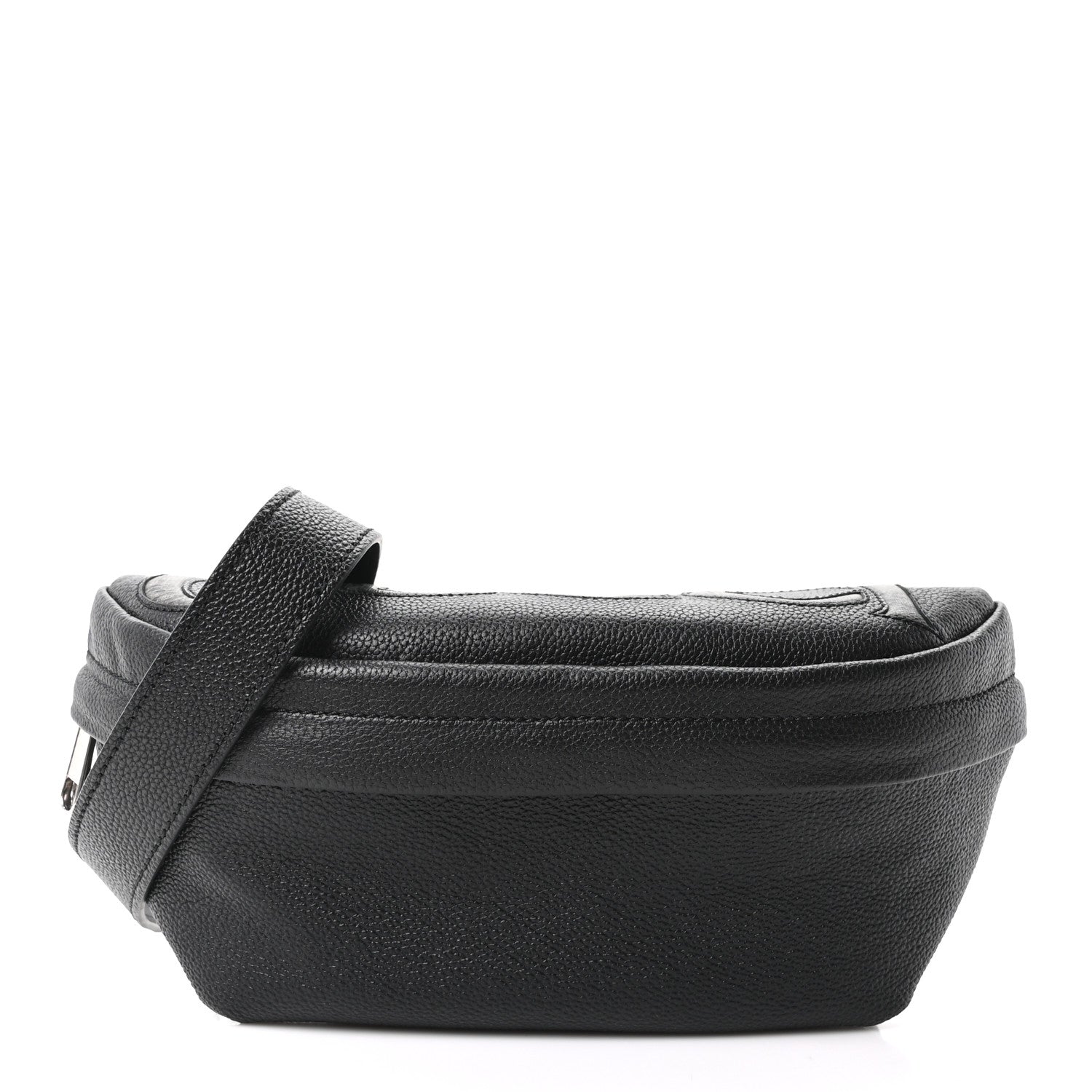 Gucci Grained Calfskin Embossed GG Monogram Belt Bag 100 40 Black 1 of 11