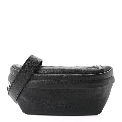 Gucci Grained Calfskin Embossed GG Monogram Belt Bag 100 40 Black 1 of 11