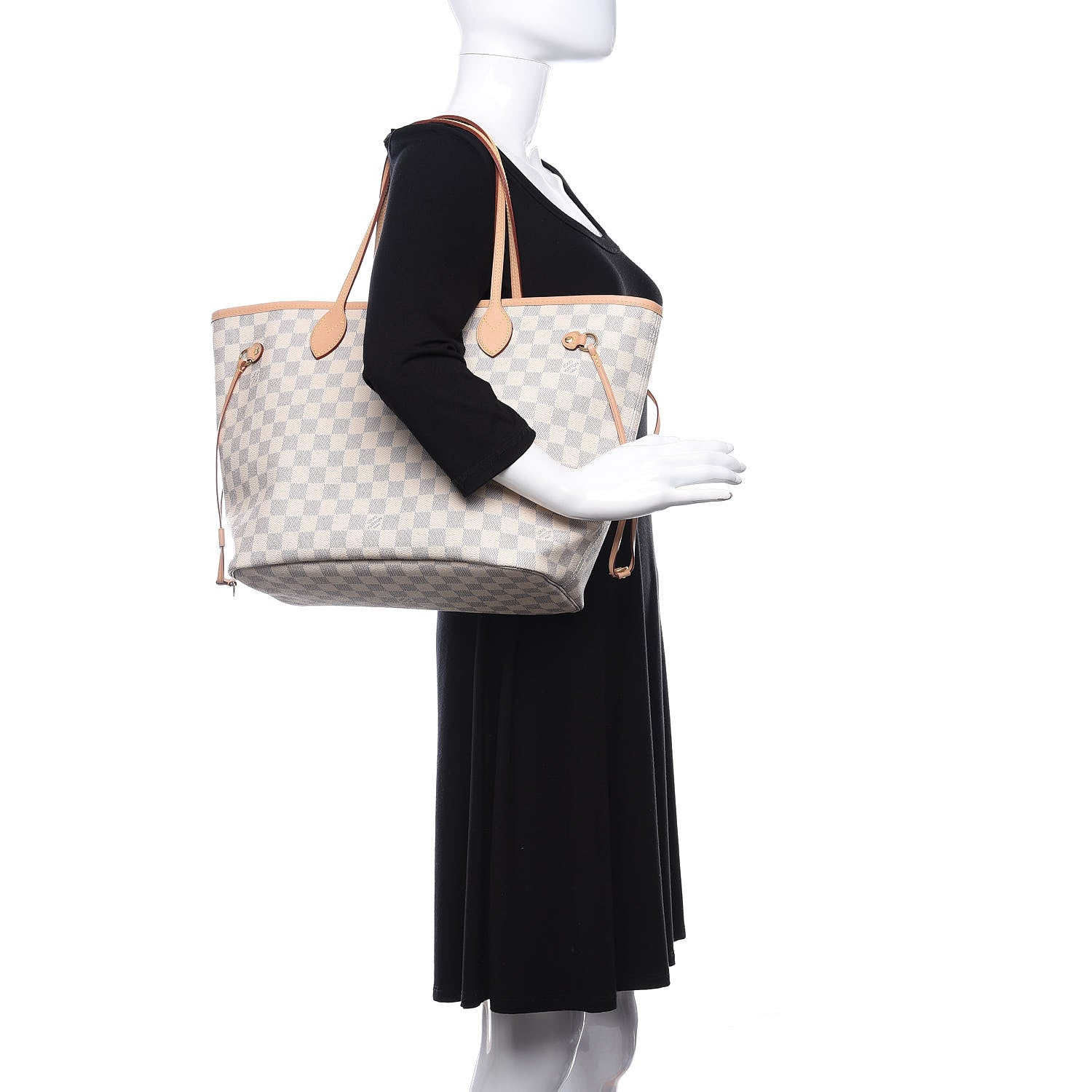 Louis Vuitton Damier Azur Neo Neverfull MM Rose Ballerine 2 of 10