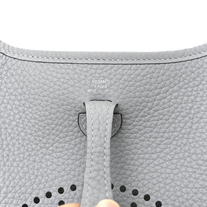Hermes Taurillon Clemence Amazone Evelyne TPM Gris Pantin White 6 of 11