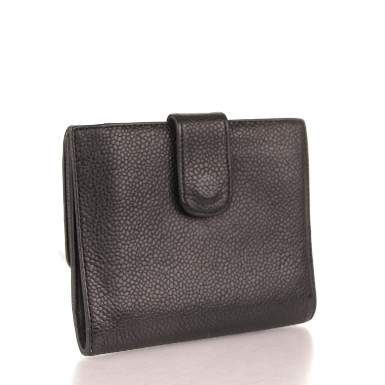 Chanel Caviar Timeless CC Compact French Wallet Black 3 of 7