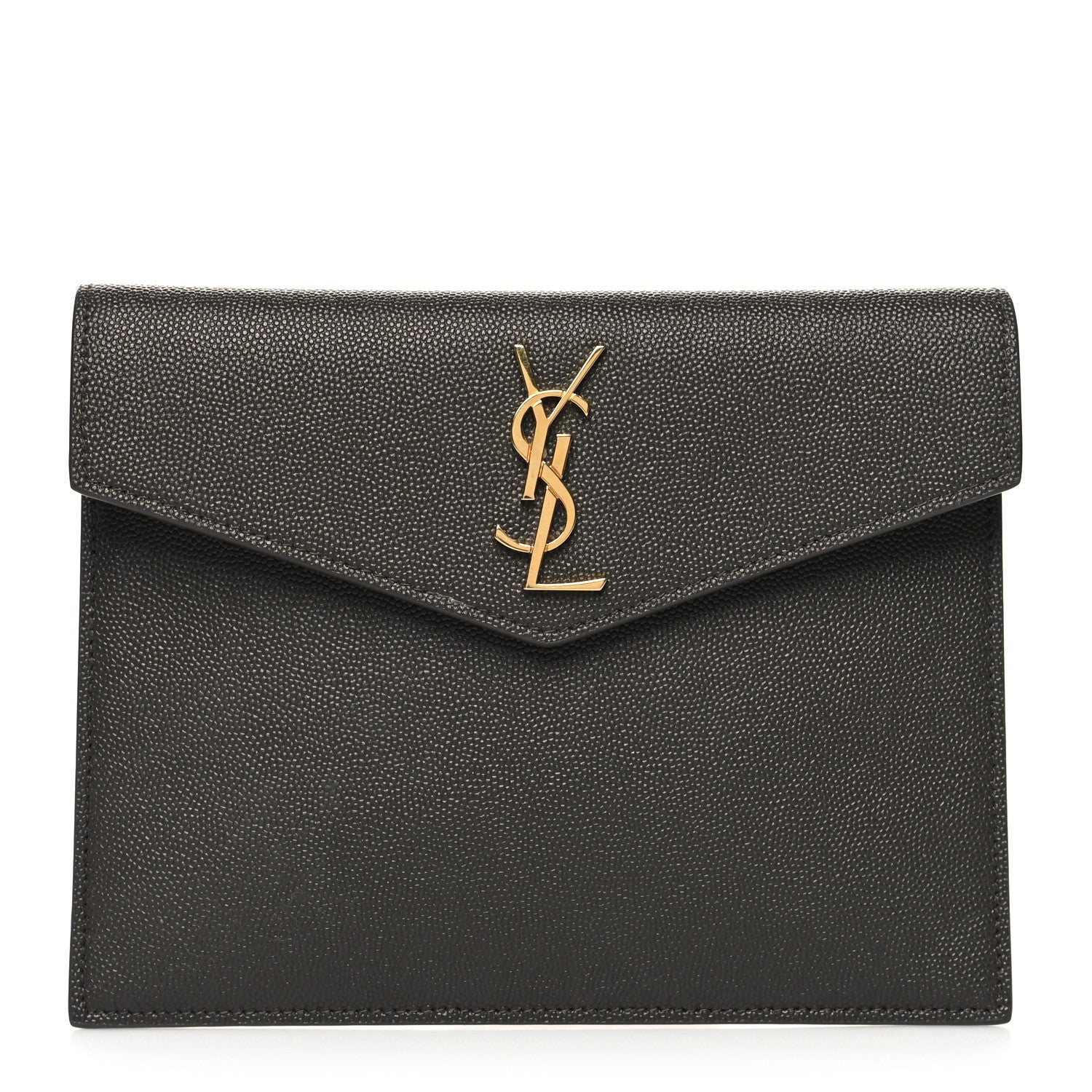 Saint Laurent Grain De Poudre Uptown Baby Pouch Pebble 1 of 10