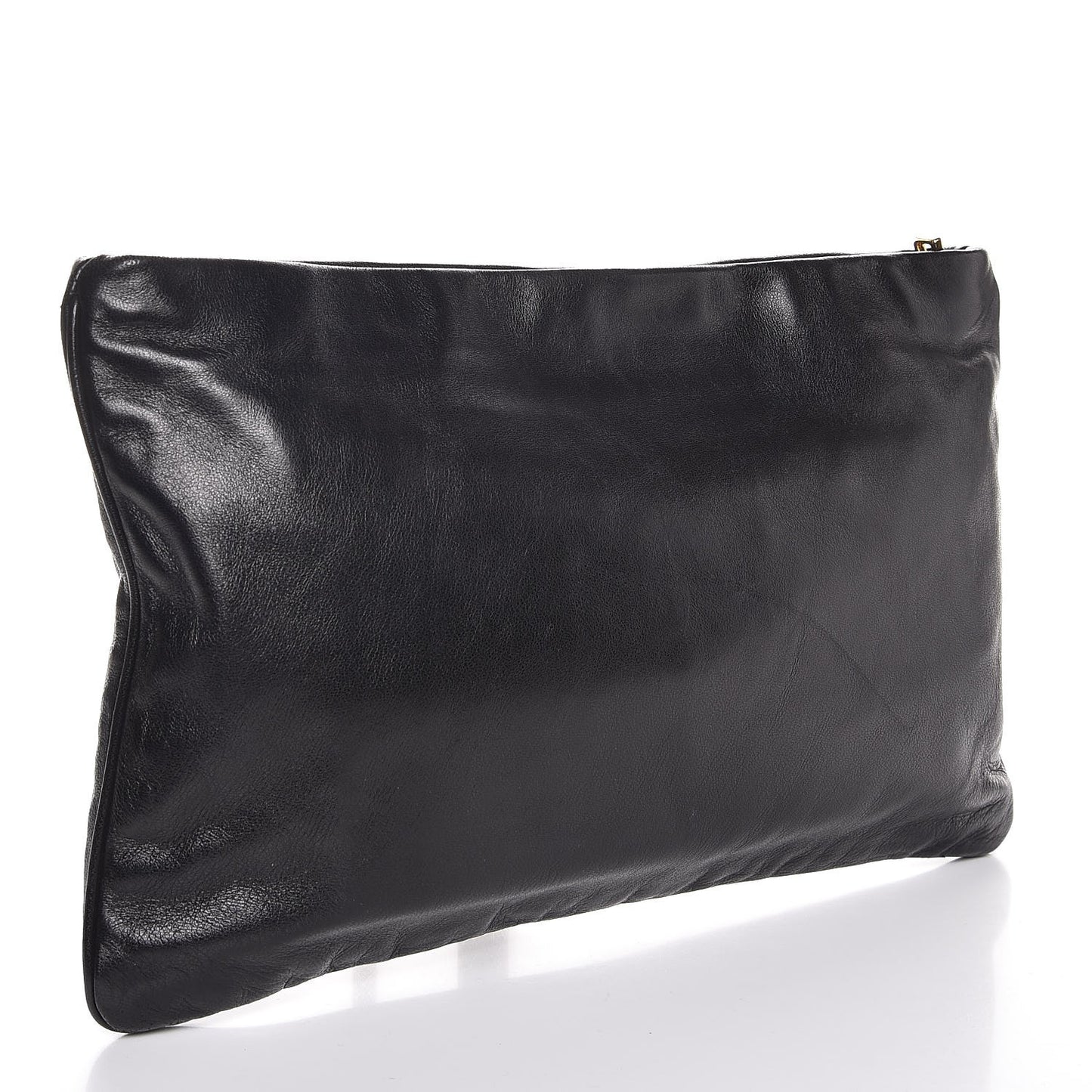 Nappa Cigarette and Lips Oversize Clutch Black