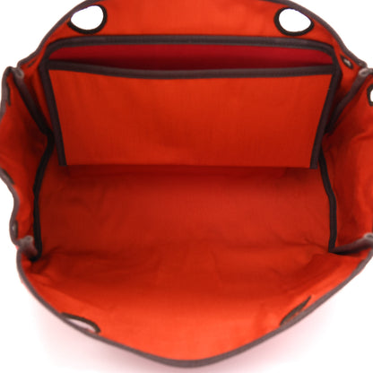 Hermes Toile Vache Calfskin Herbag Cabas PM Orange Red 15 of 19