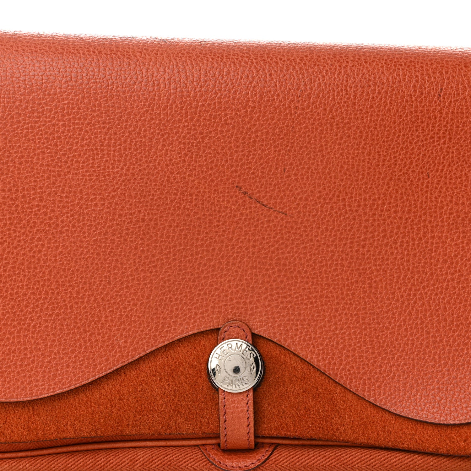 Hermes Vache Liegee Toile Sac Colorado MM Potiron 7 of 16