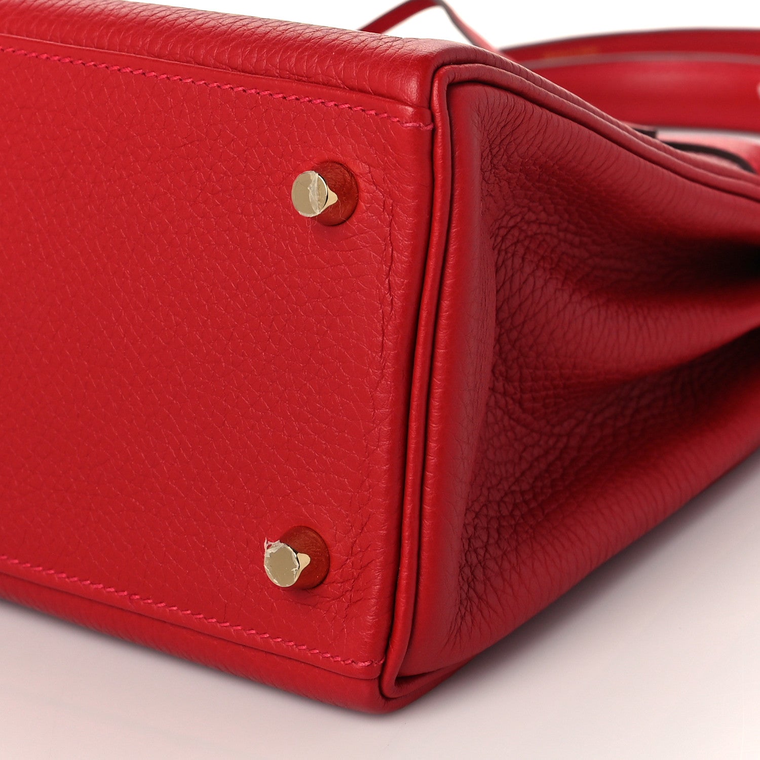 Hermes Taurillon Clemence Kelly Retourne 28 Rouge Casaque 10 of 10