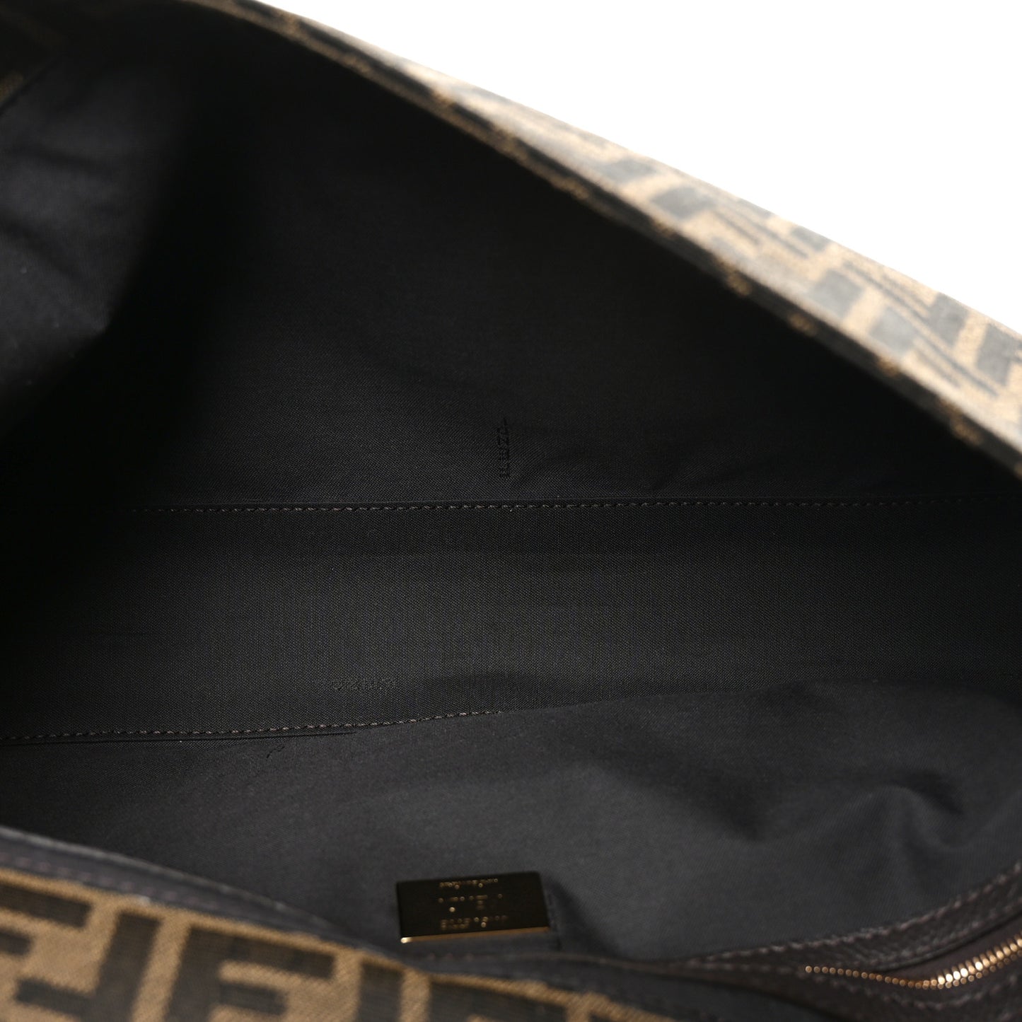 Fabric Jacquard FF 1974 Maxi Baguette Tobacco Moro Black