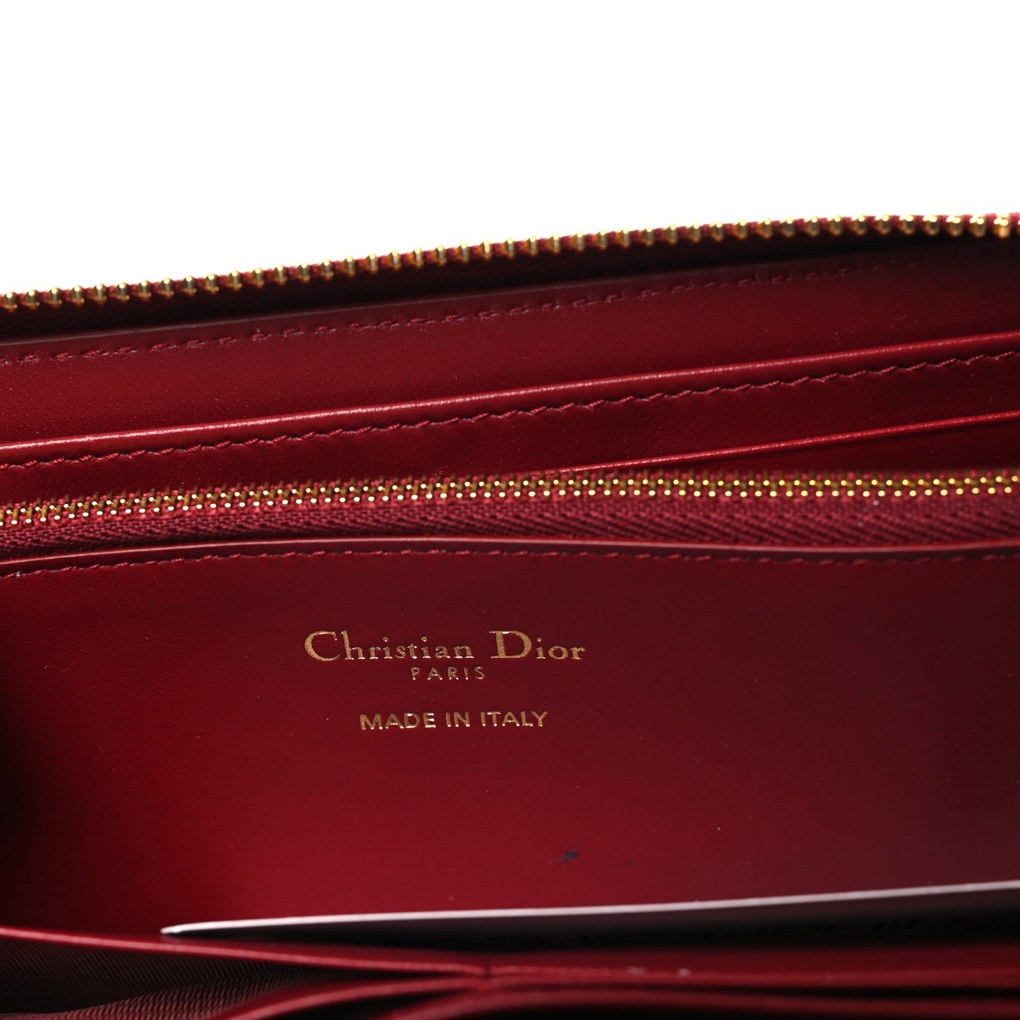 Lambskin Cannage Jolie Voyageur Slim Wallet Cherry Red