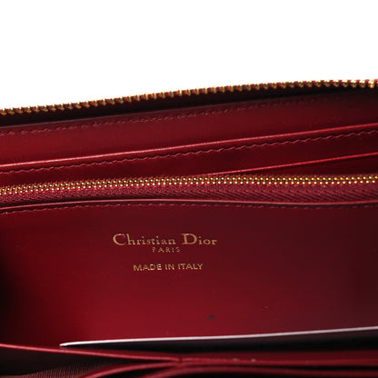 Christian Dior Lambskin Cannage Jolie Voyageur Slim Wallet Cherry Red 6 of 8