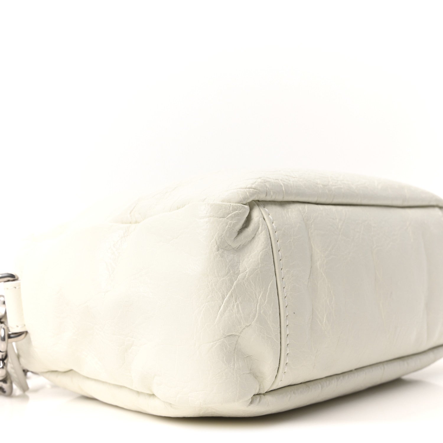 Balenciaga Agneau Arena XS Monaco Camera Shoulder Bag Optic White 10 of 11