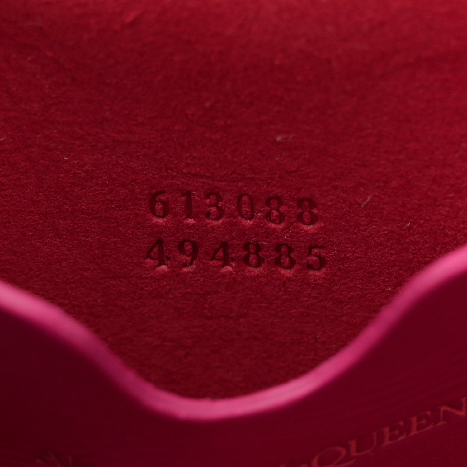 Alexander McQueen Lambskin Pleated Skull Small Chain Crossbody Bag Fuchsia 7 of 12