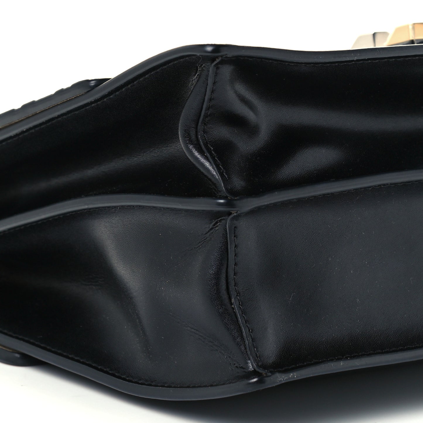 Vitello Liberty Bi-Color FF 1974 Embossed Kan I Shoulder Bag Black Maya
