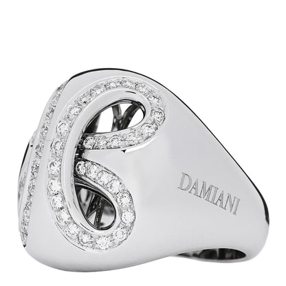 Damiani 18K White Gold Diamond Infinity Dome Ring 55 7.25 3 of 7