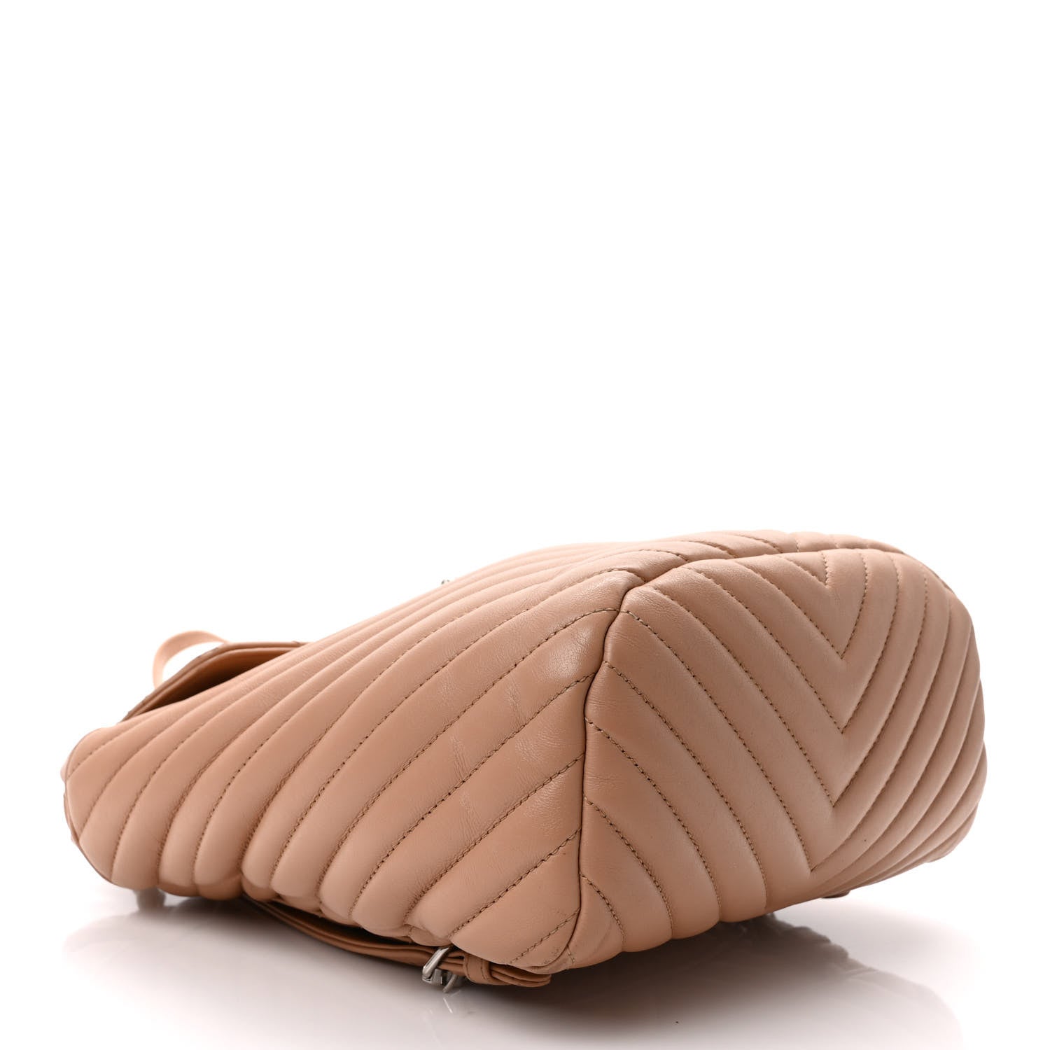 Chanel Calfskin Chevron Quilted Small Urban Spirit Backpack Beige 4 of 14