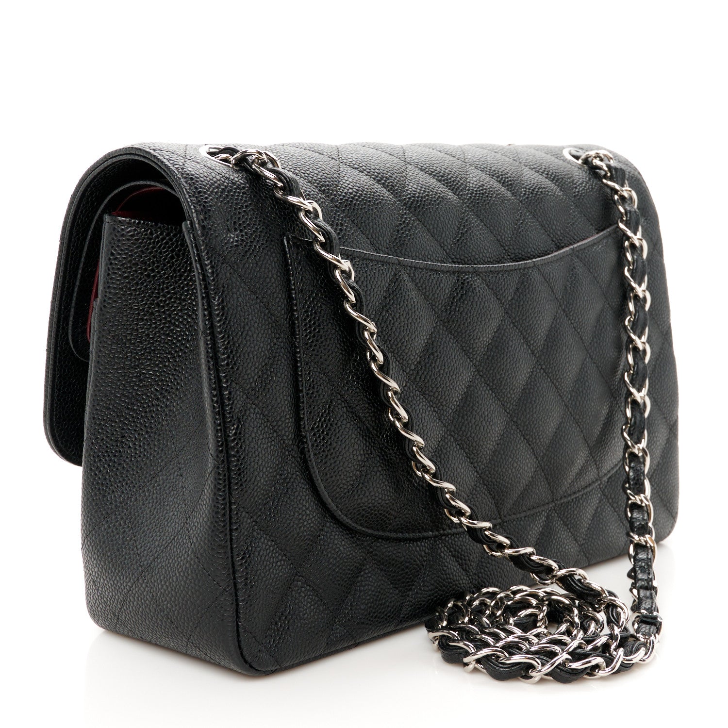 Chanel Caviar Quilted Jumbo Double Flap Black 3 of 11