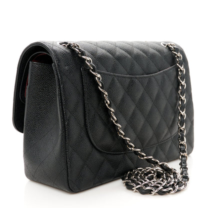 Chanel Caviar Quilted Jumbo Double Flap Black 3 of 11