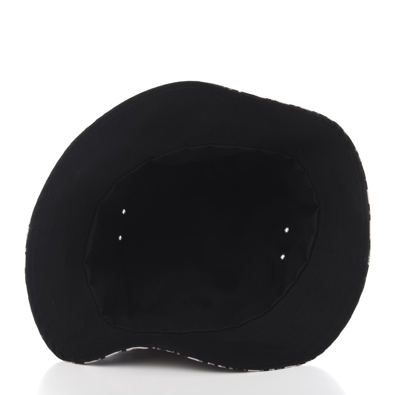 Christian Dior Polyester Cotton Oblique Teddy-D Brim Bucket Hat 58 Black 6 of 12