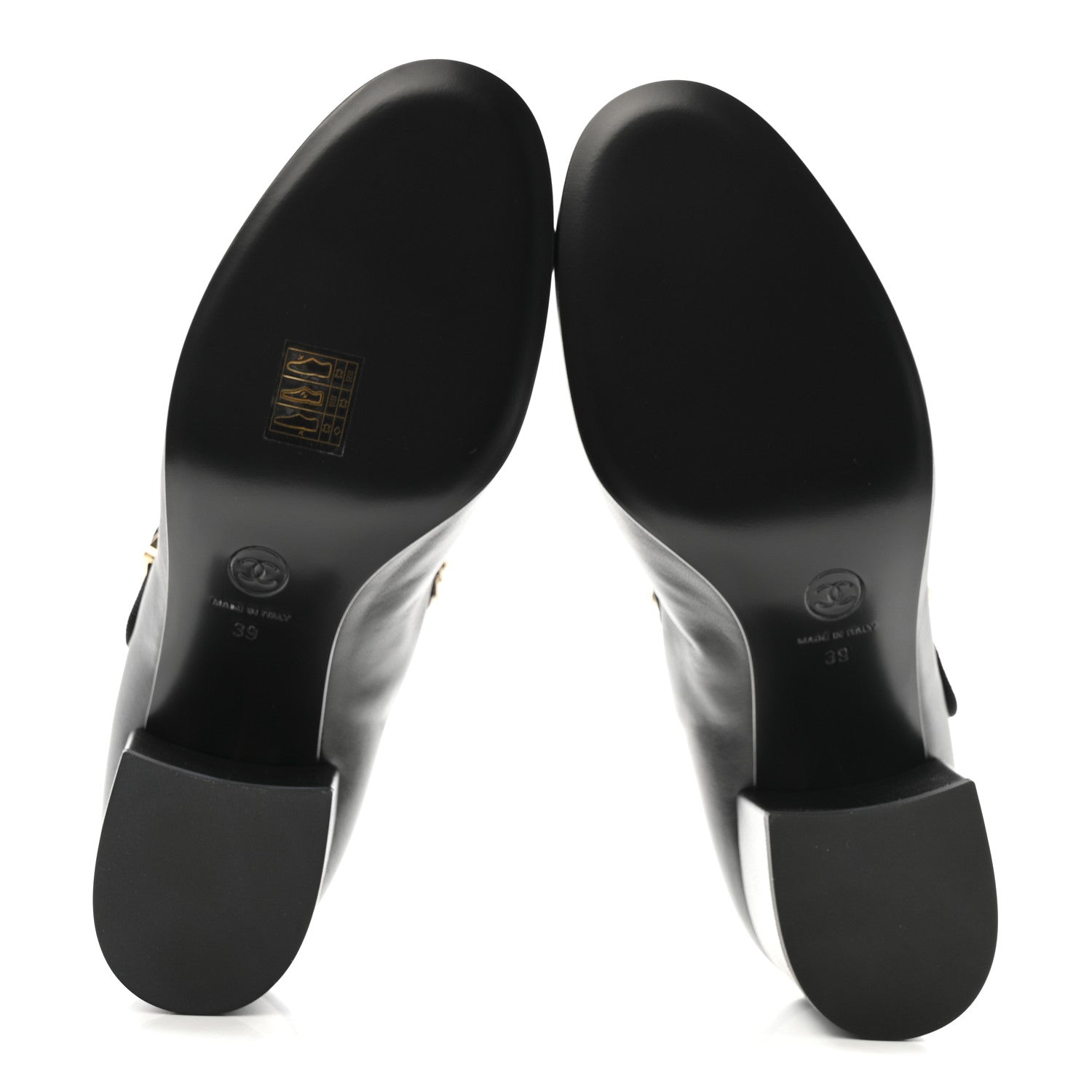 Chanel Lambskin Mary Jane Charm Pumps 39 Black 6 of 9