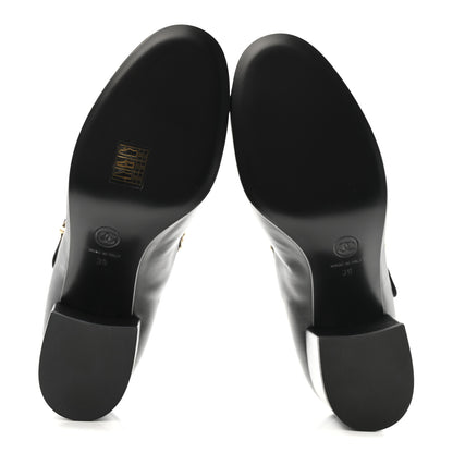 Chanel Lambskin Mary Jane Charm Pumps 39 Black 6 of 9