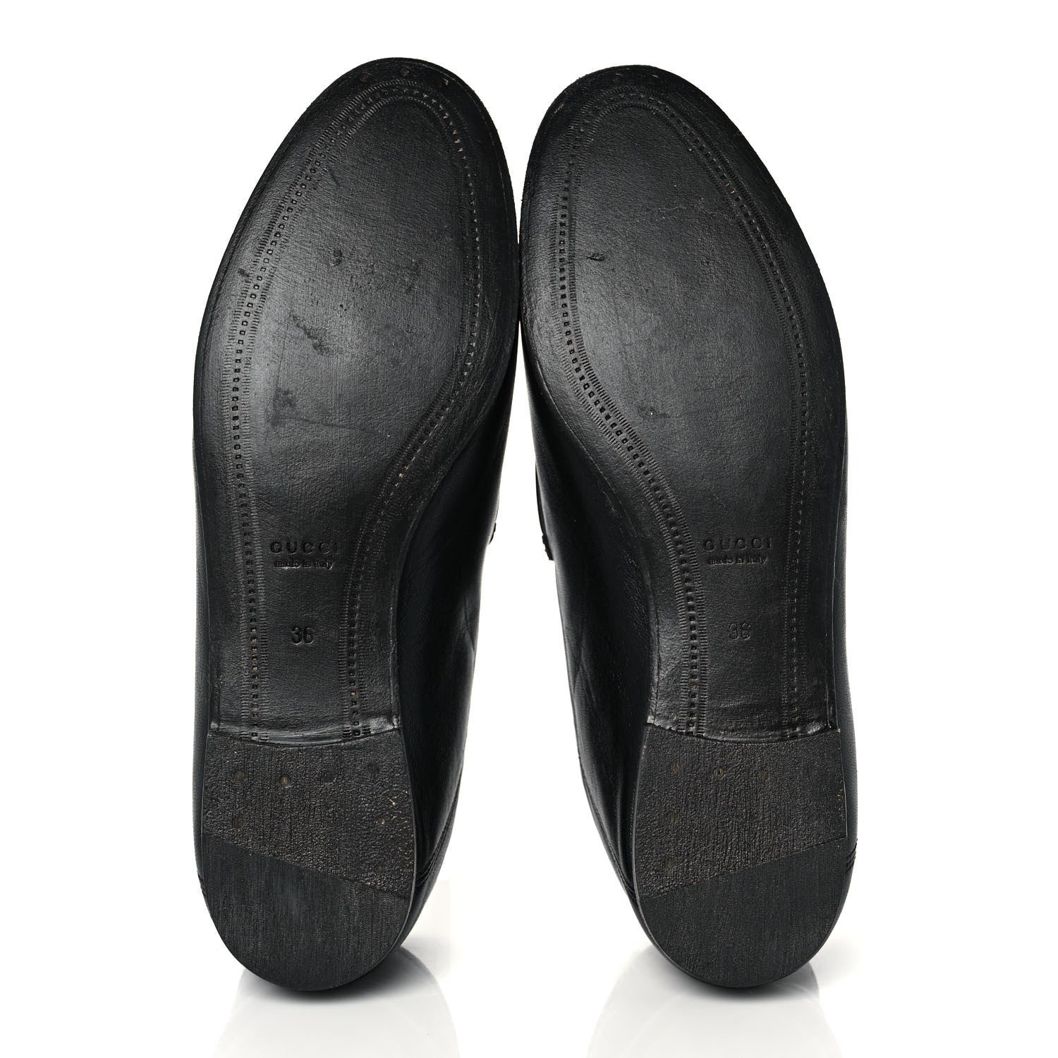 Gucci Lambskin Womens Brixton Horsebit Loafers 36 Black 5 of 9