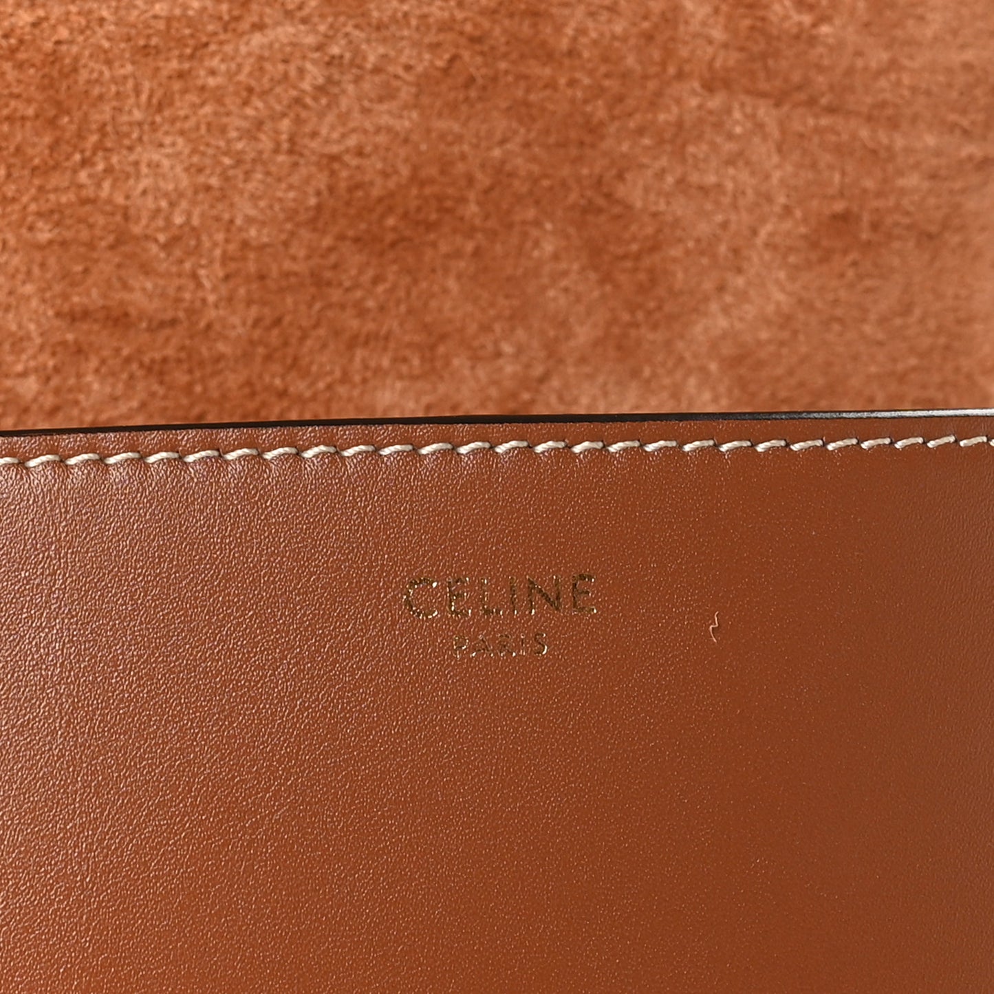 Smooth Calfskin Studded Cuir Triomphe Folco Crossbody Bag Tan