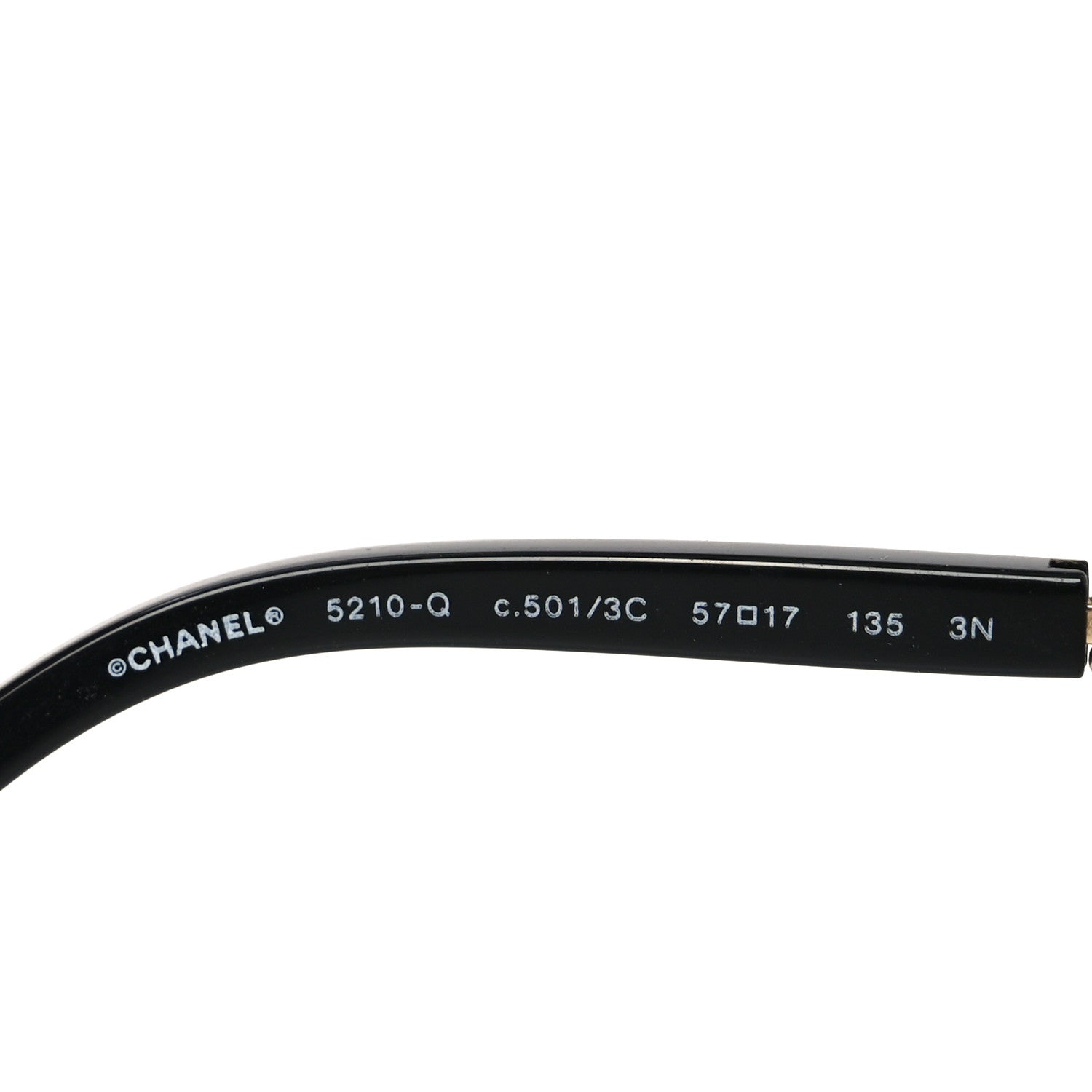 Chanel Lambskin Square Chain Sunglasses 5210-Q Black 5 of 7