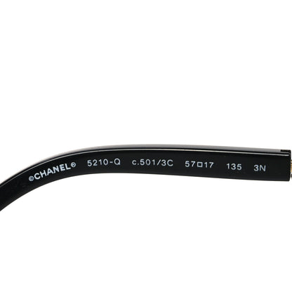 Chanel Lambskin Square Chain Sunglasses 5210-Q Black 5 of 7