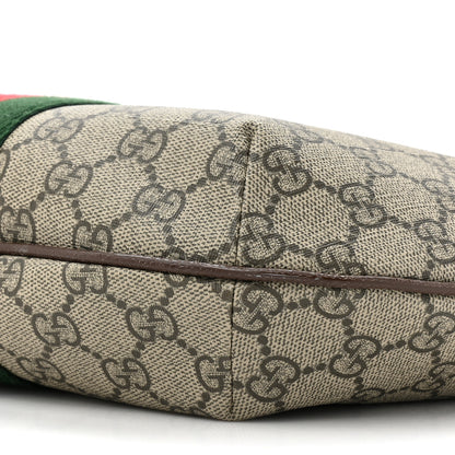 Gucci GG Supreme Monogram Web Small Ophidia Half Moon Hobo Brown 9 of 11