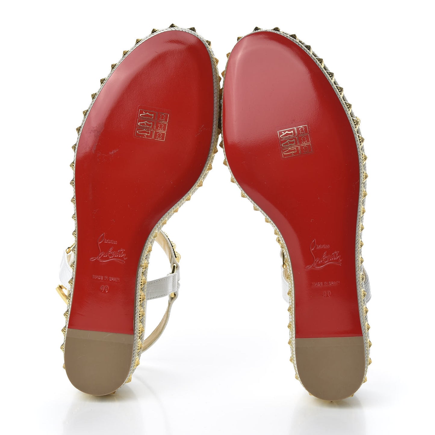 Calfskin Zarli Pyraclou 60 Platform Sandals 40 White