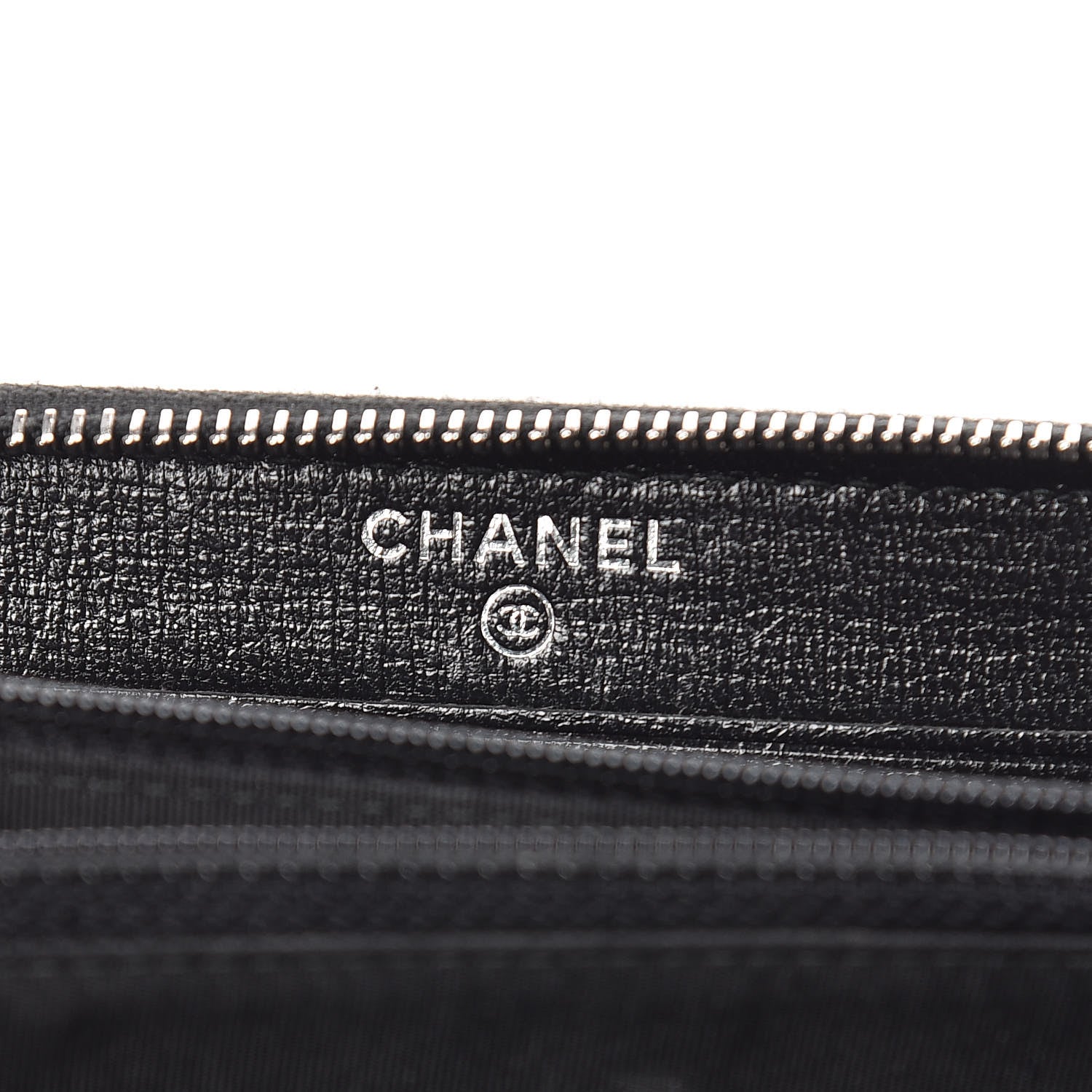 Chanel Calfskin Quilted Small Diamond CC Zip Around Wallet Black 6 of 8